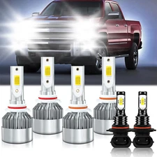 For Chevy Silverado 3500 2003-2006 LED Headlight Hi Lo Beam Fog Light Bulb Kit