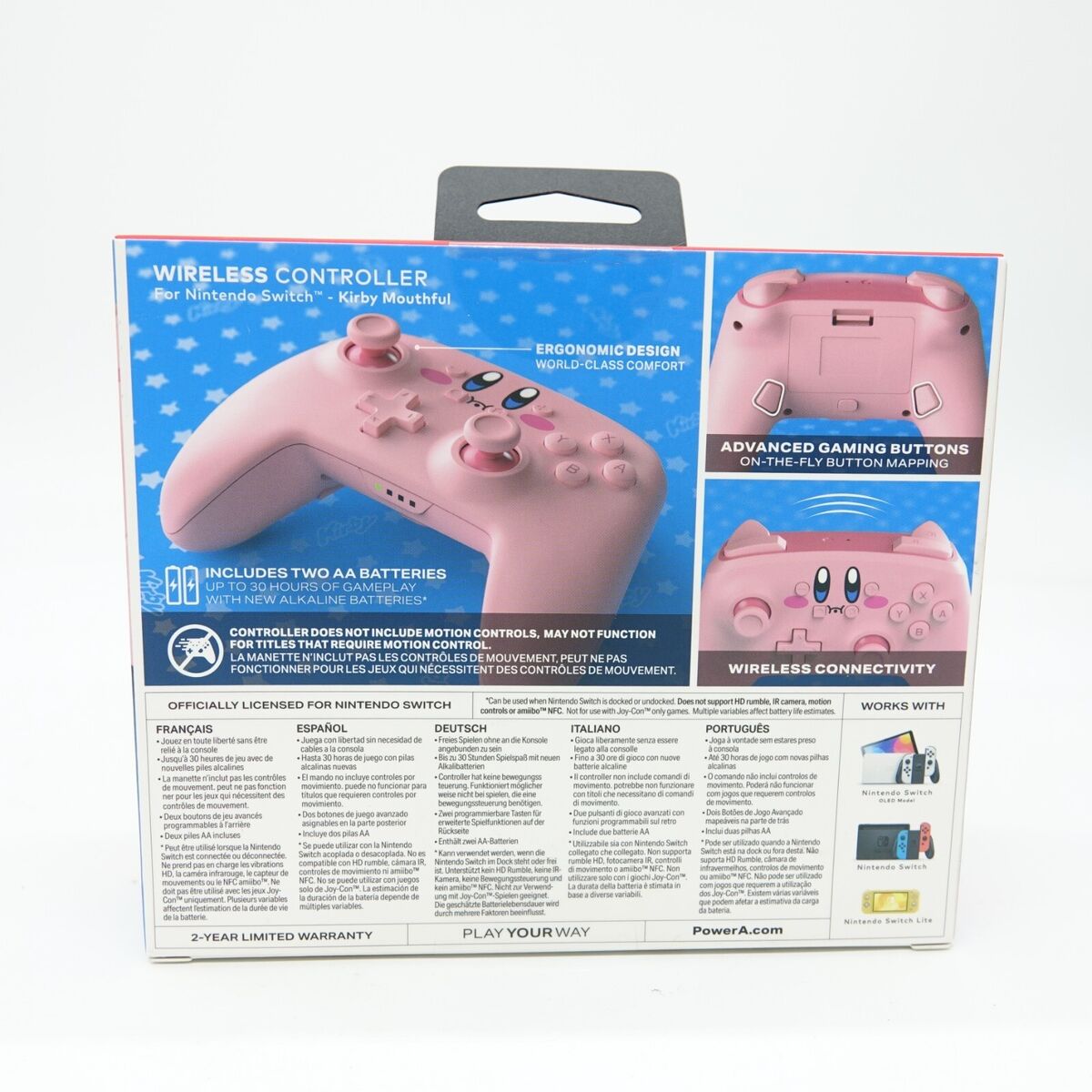 PowerA Wireless Nintendo Switch Controller - Kirby, AA Battery Powered  (Battery Included), Nintendo Switch Pro Controller, Mappable Gaming  Buttons