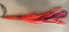 Wahoo High Speed Trolling Lure Triple Skirted Flo Orange