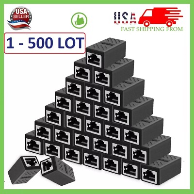 RJ45 Inline Coupler Cat7 Cat6 Cat5e Cat5 Ethernet LAN Network Cable Adapter Lot 