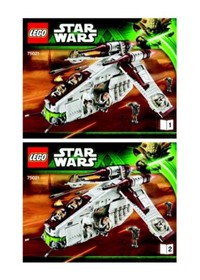 LEGO 75021 - Star Wars - Republic Gunship - NO MINI FIGURES / BOX