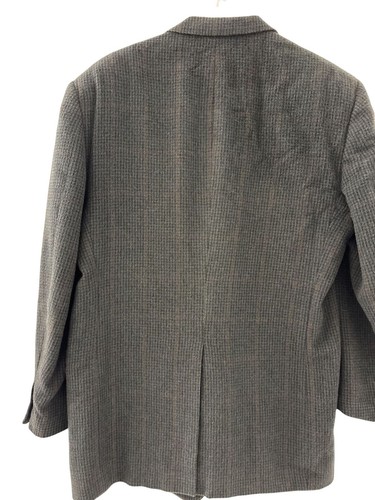 Burberrys' Men's Vintage Plaid Gray Multicolor Camel hair Button Blazer size 42L - Picture 2 of 6