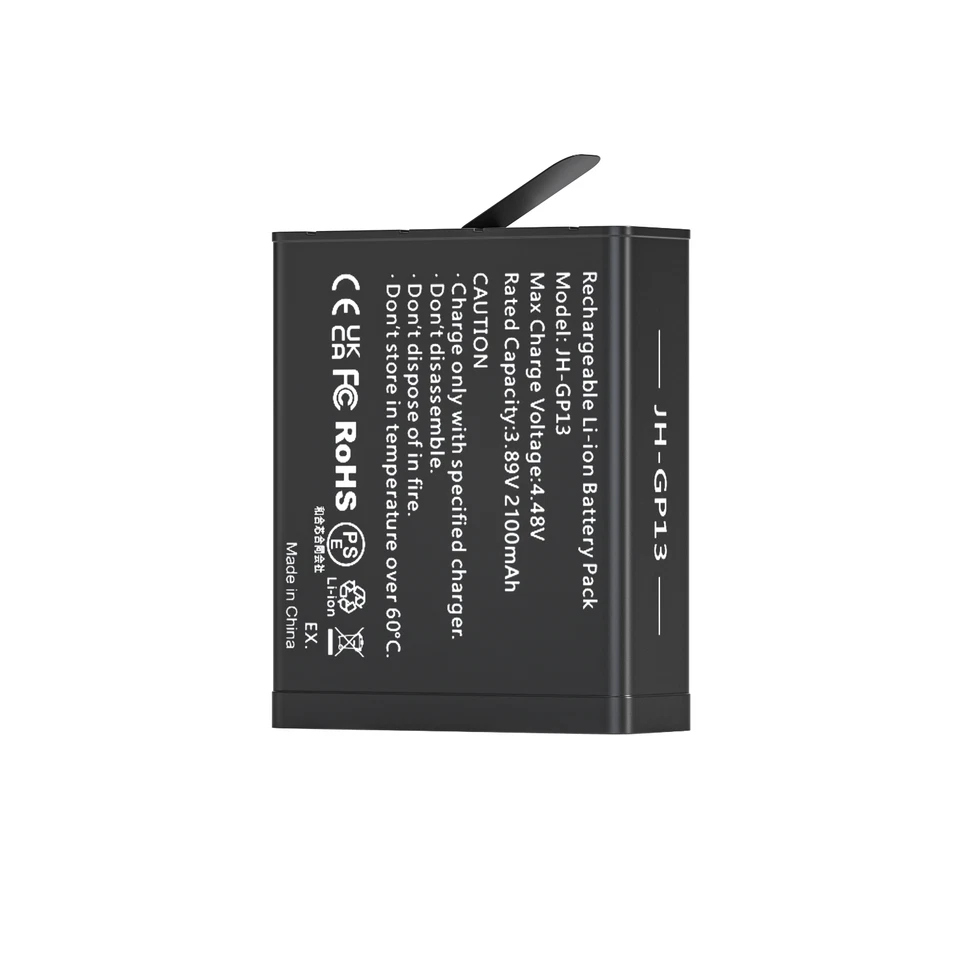 Paquete de 3 baterías con cargador de 3 canales para cámara Gopro Hero 13 negra Foto 4 de 4