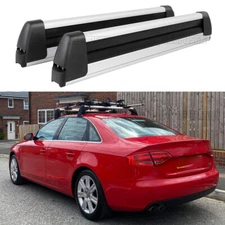 For Audi A4 A5 A6 Q5 Q7 Ski Snowboard Roof Mount Rack Carriers Cross Bar+Lock