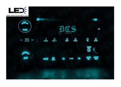 Ice Blue Radio DiY Led Upgrade Kit Silverado Suburban Avalanche Escalade Sierra
