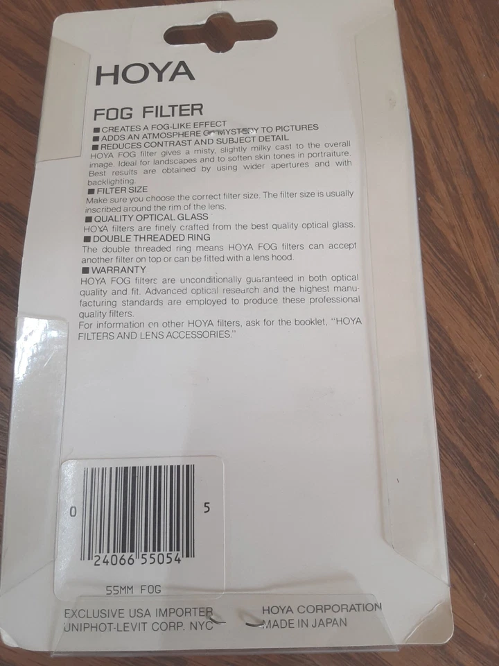 Hoya 55mm Fog Filter -  Made In Japan NEW! - Image 3 of 3