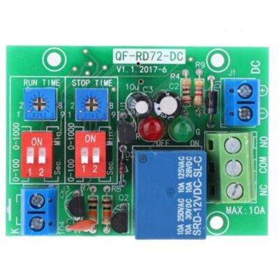 RD72-DC-12V Infinite Cycle Relay Module DC 12V Time Trigger Delay Switch Loop