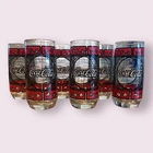 70’s Vintage Coca Cola Tiffany Style Drinking Glasses - Set Of 6