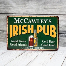 Personalized Irish Pub Sign Beer Bar Decor Gift Whiskey Tavern Dad 108120013001
