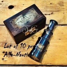 Victorian Marine Telescope With Wooden Box Antique Telescope Set of 10 Unit