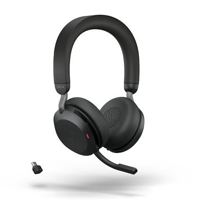JABRA Evolve2 75 Stereo UC USB-C Bluetooth Headset Schwarz ANC Binaural NEU