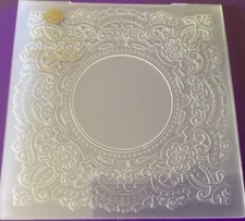 Anna Griffin Square Embossing Folder Layered Lace 6x6 RARE