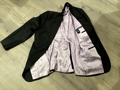 Duncan Quinn Bespoke Suit Men's Suit Jacket Button Black Purple