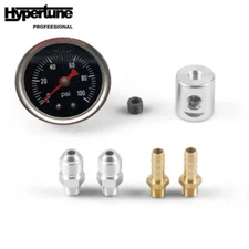 0-100psi Liquid Filled Fuel Pressure Regulator Gauge 1/8 NPT W/Adaptor Adapter