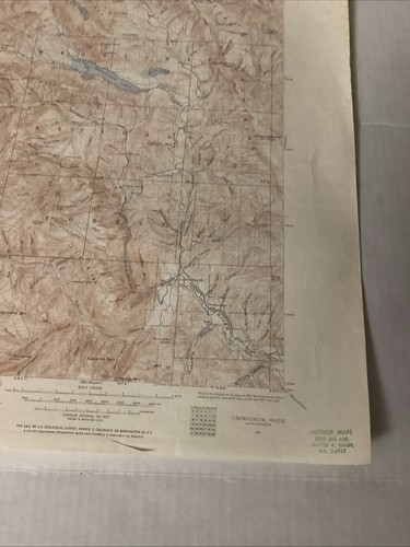 Chiwaukum Quadrangle Washington 1956 USGS Topographical Map Department Interior - Picture 3 of 9