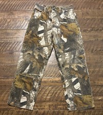 Vintage Y2K Wrangler Realtree Hardwoods Camo Double Knee Pants Kids 10 Reg
