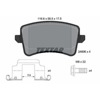 Textar BremsbeläGe Bremsbelegsatz Hinten FüR Audi A4 Avant Q5