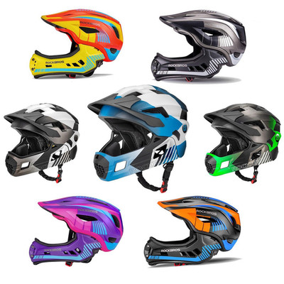 ROCKBROS Fahrrad Kinder Integralhelm Schutzhelm Antischweiß Trennbar 48-58CM