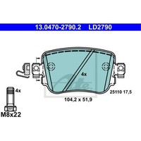 ATE BremsbeläGe Hinten FüR Skoda Octavia III Combi Audi A1 Sportback