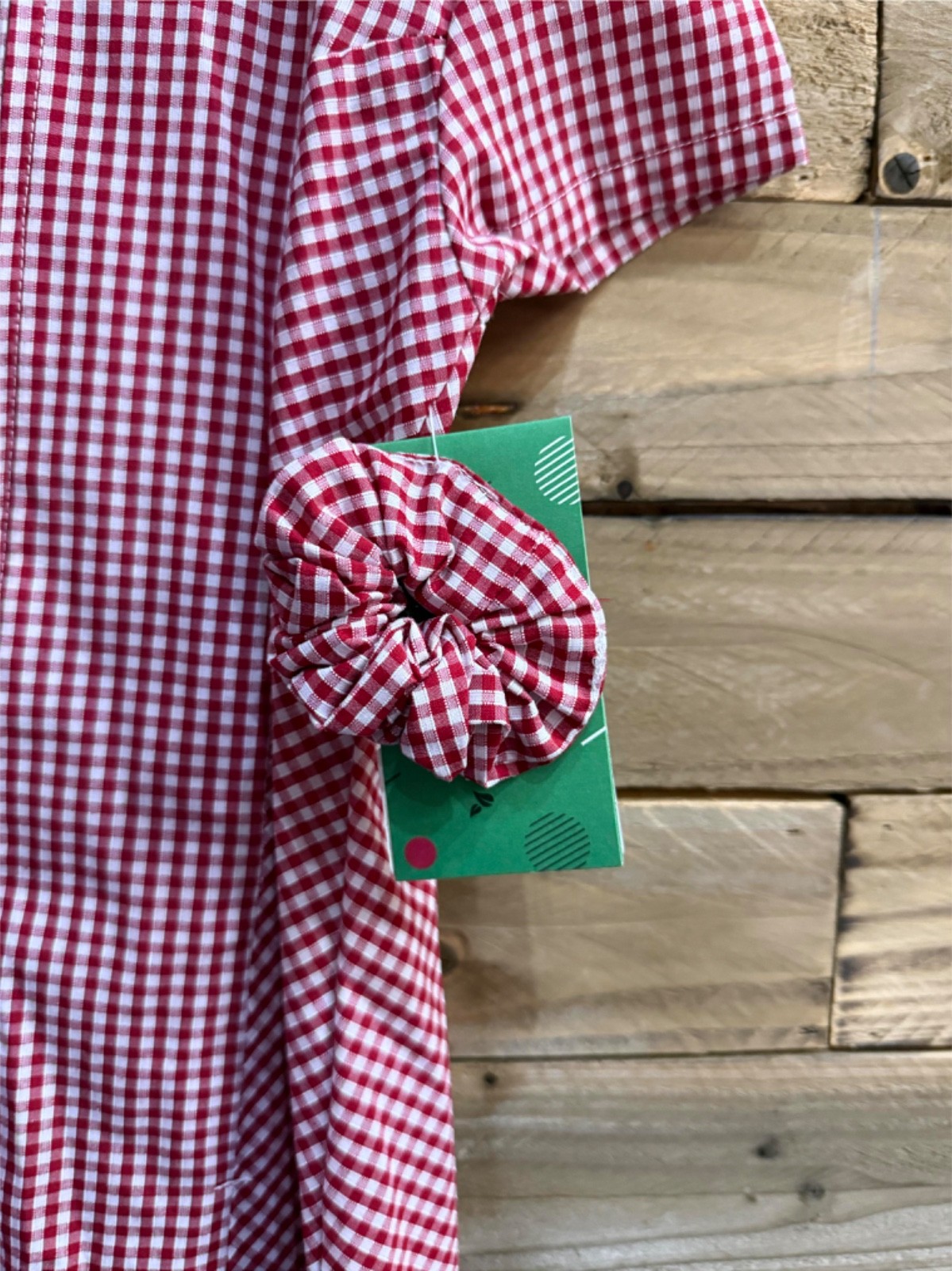 Red Girls Banner Gingham School Summer Dress image 5