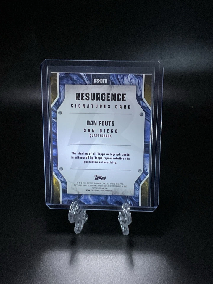2024 Topps Resurgence - Dan Fouts Refractor Resurgence Auto # RS-DFO - Image 2 of 2