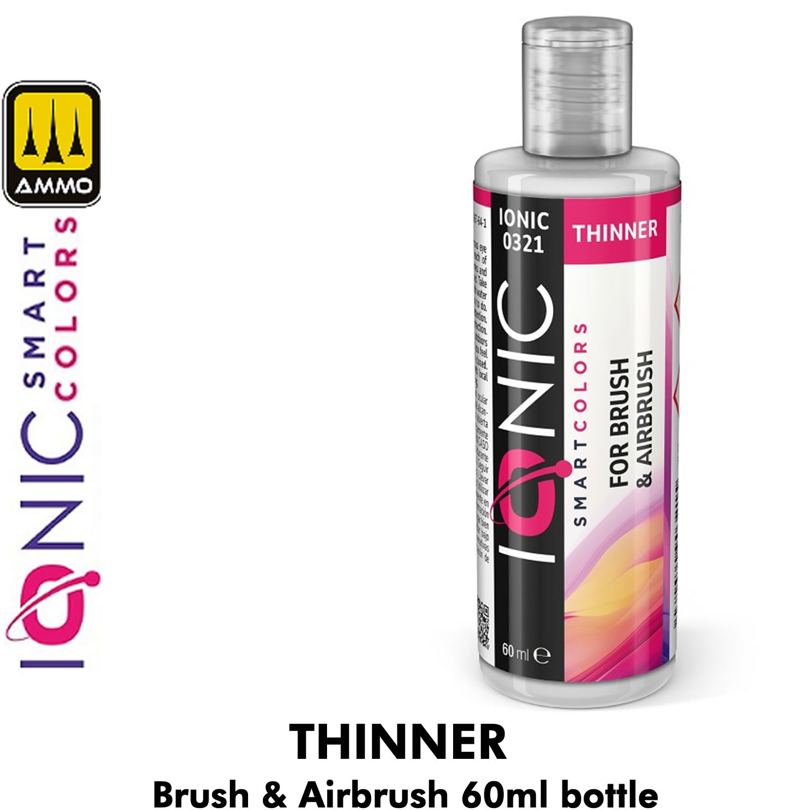 IONIC BRUSH & AIRBRUSH THINNER 60ml bottle acrylic paint Ammo IONIC0321