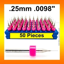 .25mm .01" #87 Solid Carbide Drill Bits 50 Pieces 0098 actual 1/8" Shanks LU