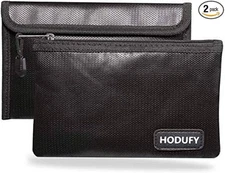 Small Fireproof Bag,  5 X 8 Inches Non-Itchy Fireproof Money Cash Bag, Bank Set