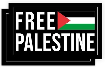 I Stand with Flag Decal Sticker, Pack of 2 (5x3), Free Flag Sticker Included