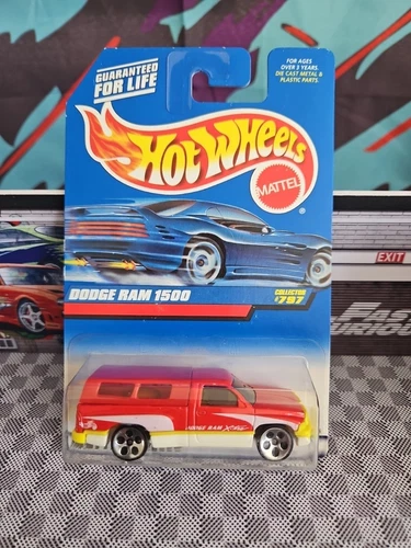 Vintage 1997 Hot Wheels Dodge Ram 1500 Red Pickup Truck International Card New