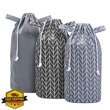 Teamoy Pail Liner for Cloth Diaper, 3 Pack Wet Bag, Drawstring