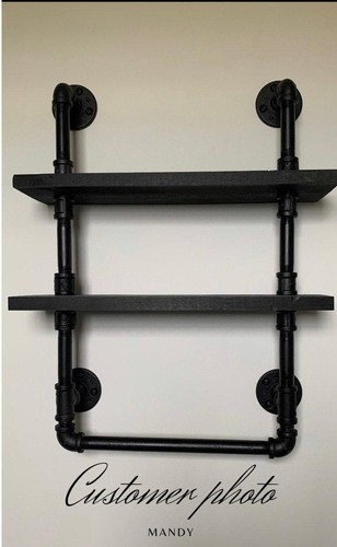 2 Tier industrial style bathroom towel rack | eBay