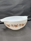 Vintage Pyrex 443 Woodland Brown Ivy 2.5 Qt Cinderella Mixing Bowl Milk Glass...