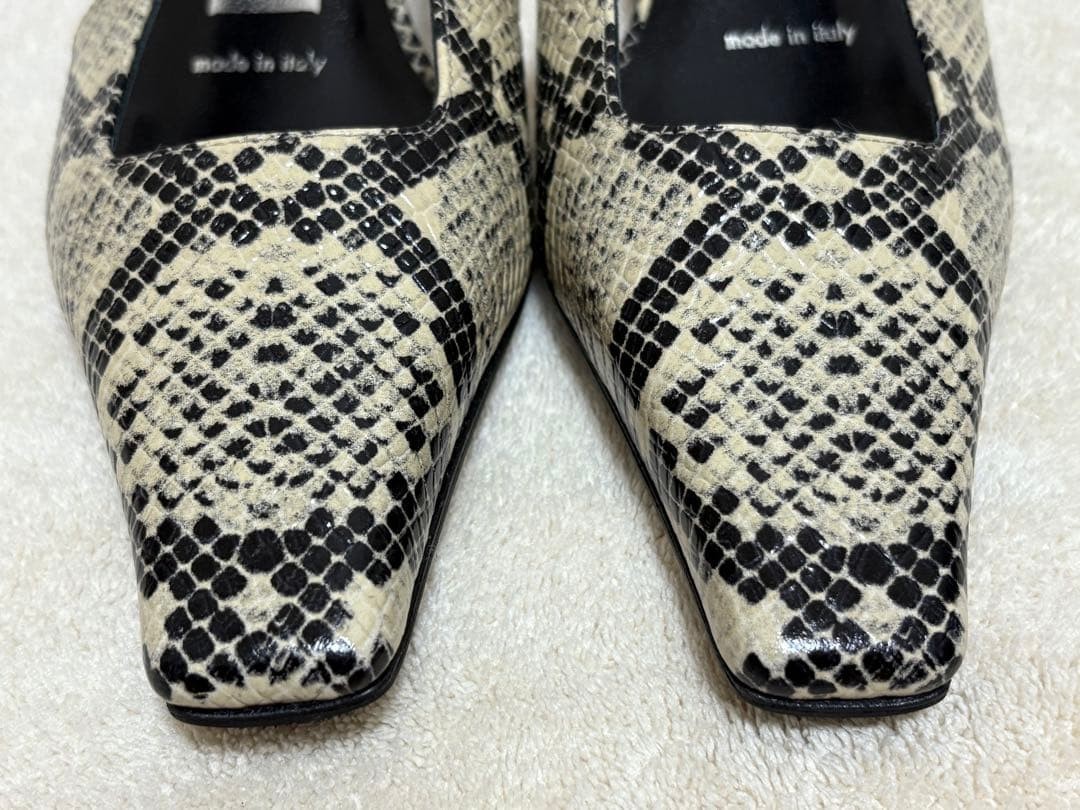 GUCCI Python Backstrap Pumps 35.5 with Resole Ind… - image 3