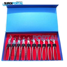 Basic 10 PCS Premier Extraction Forceps Kit Stainless Steel Pliers