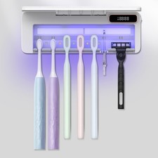 UV Toothbrush Cleaner Holder, Toothbrush Holders for Bathrooms, 5 1 1 Slots T...