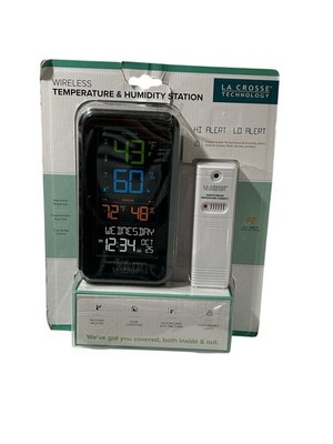 Lacrosse Technology Wireless Temperature & Humidity Station- Black (Damaged Box)