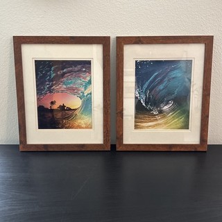 Two Clark Little Photographic Prints Waves and Light off Oahu Hawaii