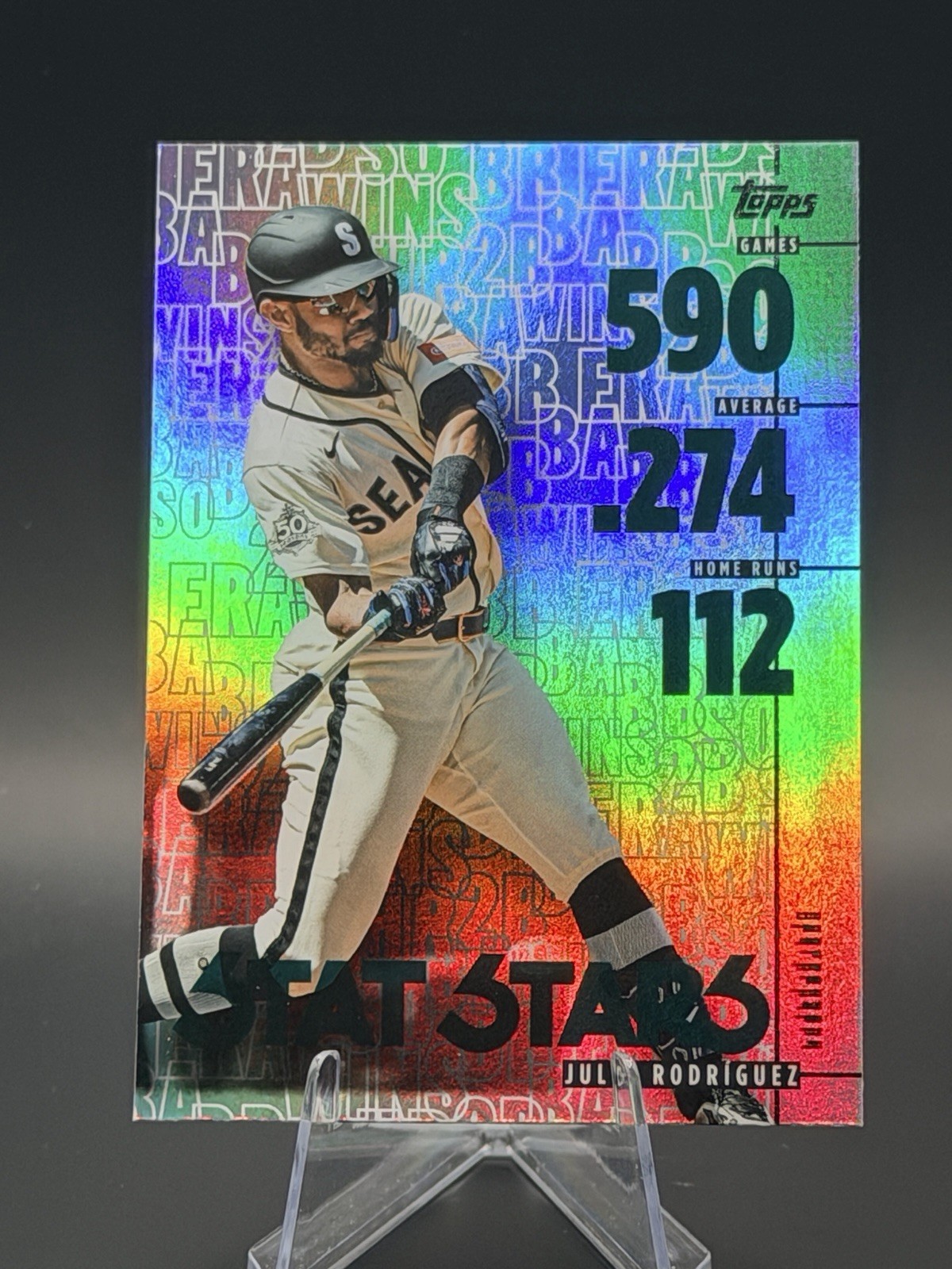 2026 Topps Julio Rodriguez Pink Major League Batting Record MBR-17