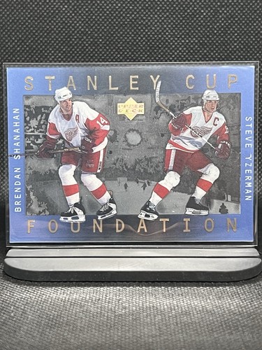 Brendan Shanahan, Steve Yzerman #S2 1996 Upper Deck Ice Stanley Cup Foundation card