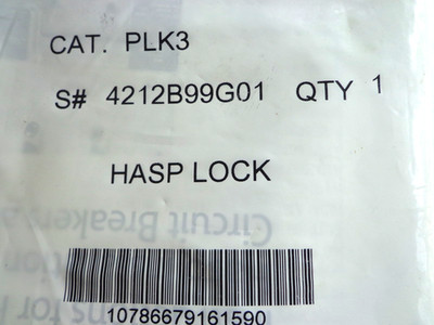 EATON PLK3 Hasp Lock, New!!
