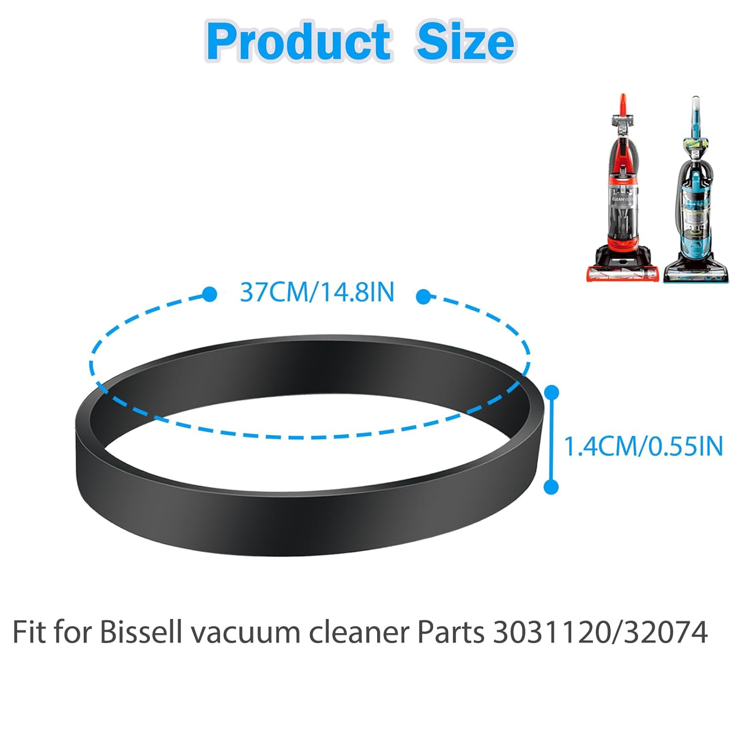 Vacuum Belt Replacement for Bissell Cleanview Swivel Pet Upright Bagless/Powerli