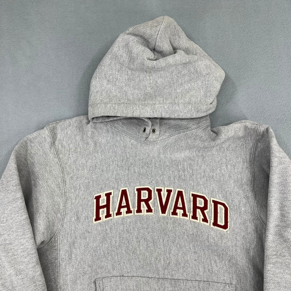 Champion Reverse Weave Harvard University Hoodie Mens Medium Gray