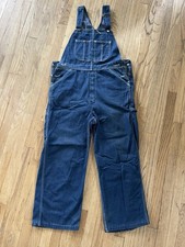 Vintage Sears Roebucks Overalls Mens 35x30 Carpenter Bib Work Wear Denim