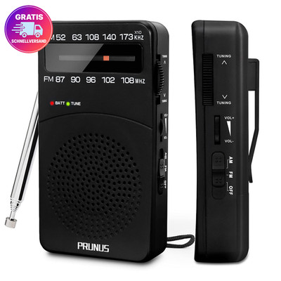Radio PRUNUS J 166 Weltempfänger AM FM UKW Transistorradio Batterieradio Camping