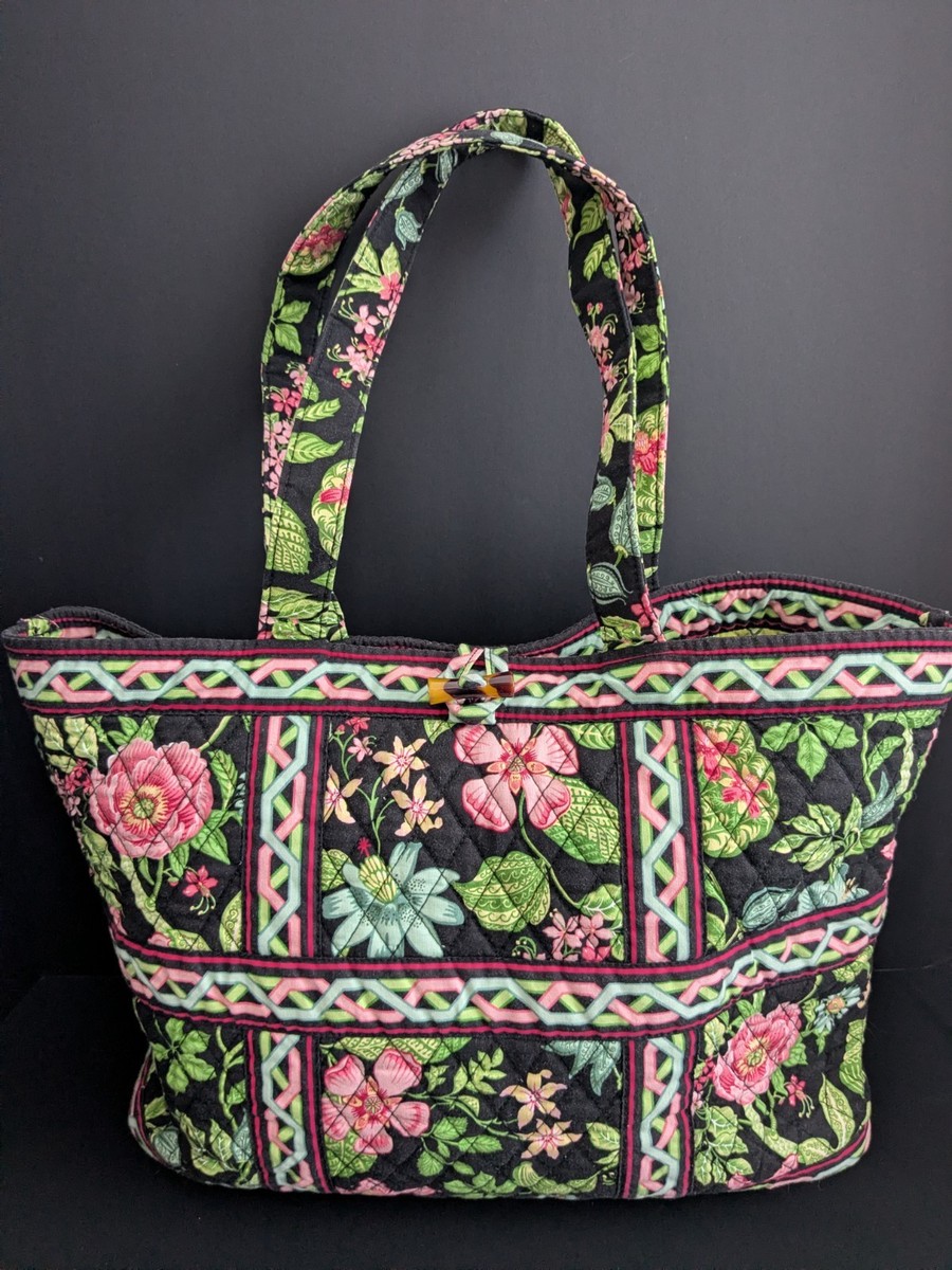Vera　sold out VTG Vera Bradley Large Botanica Tic Tac Tote 11x18