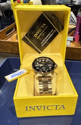 Invicta Pro Diver Men's Watch - 42mm, Gold (33271) New In Box with Papers