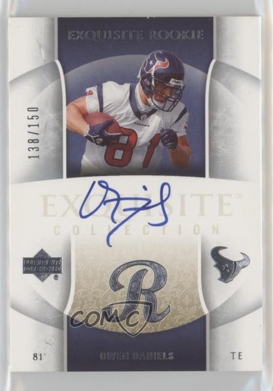 Owen Daniels Upper Deck Exquisite Collection #94 Autograph