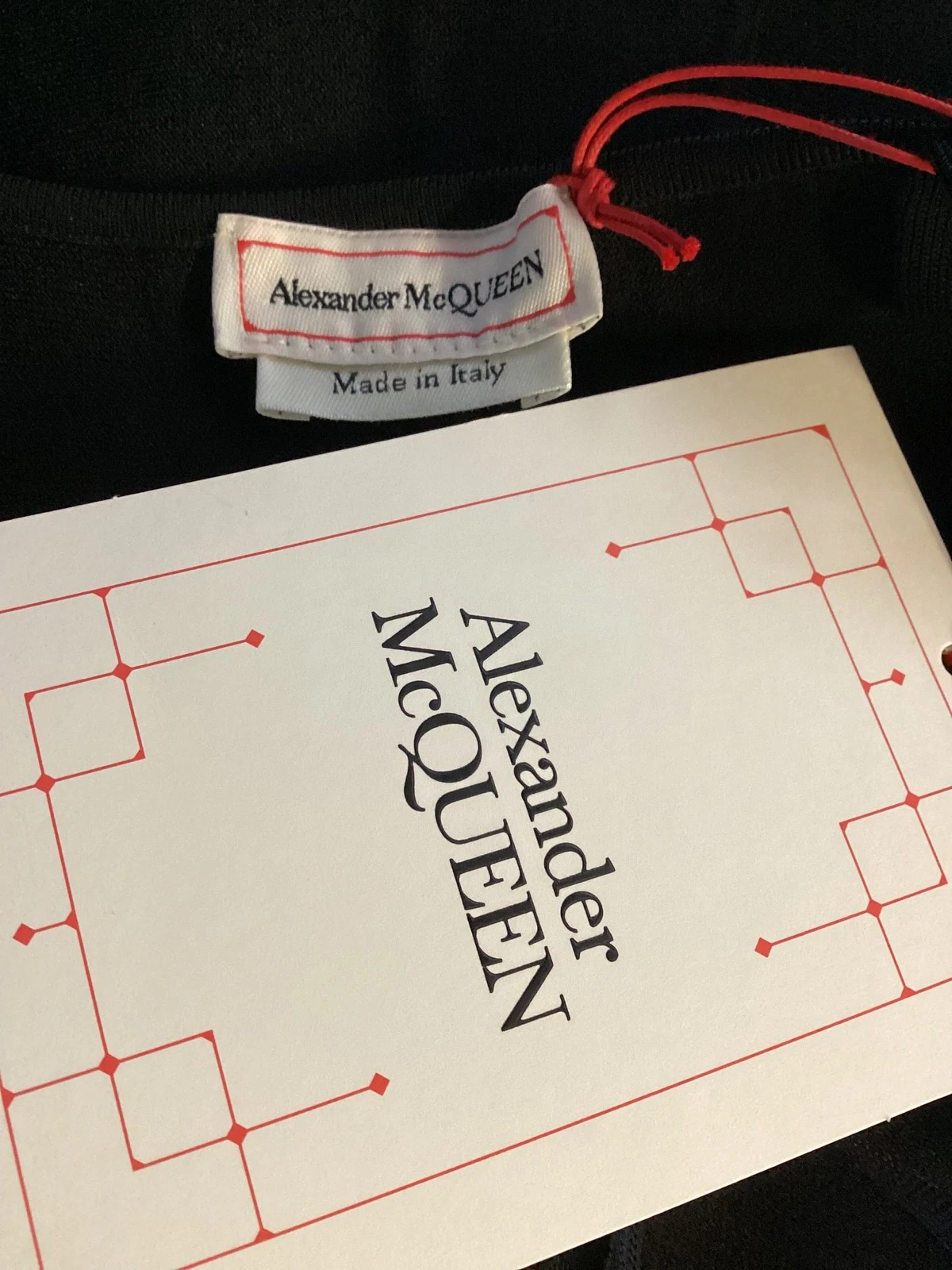 ALEXANDER MCQUEEN ABITO DONNA SCANALATO CON SPALLINE M NERO PREZZO DI LISTINO £1350 ANNUNCIO