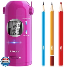 AFMAT Electric Pencil Sharpener for Colored Pencils, Fully Automatic Robot Pe